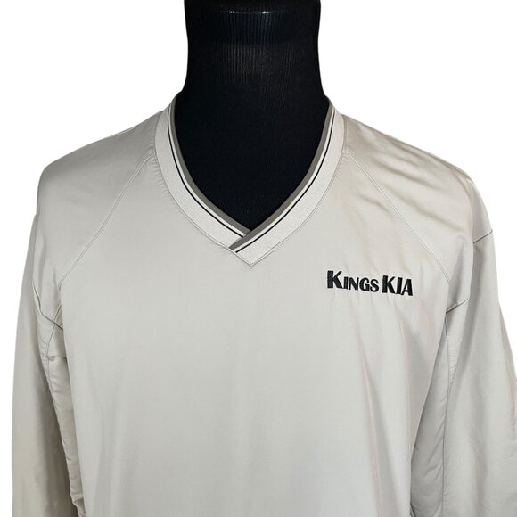 Nike Golf Men's Beige Long Sleeve V-Neck Pullover Jacket Large Kings Kia - Picture 4 of 10